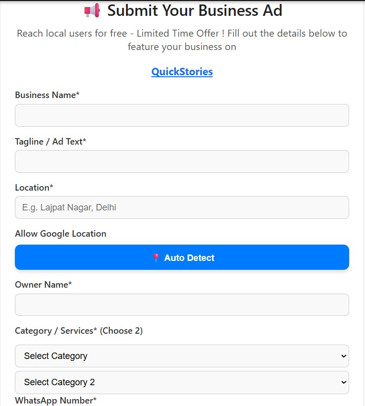 Submit Business